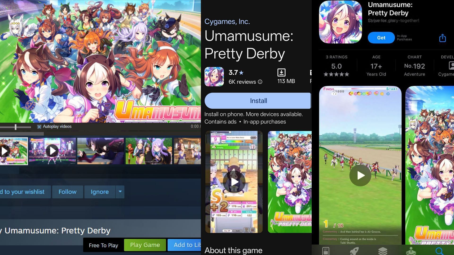 Umamusume: Pretty Derby is a free-to-play game across all platforms it's available (Image via Cygames)